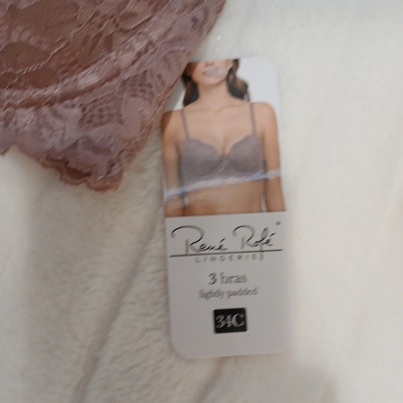 René Rofé Lingerie – 3-Pack Lace Bras – Size 34C – Lightly Padded – NWT - Picture 9 of 9